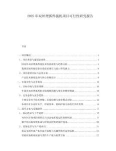 2025年雙絲埋弧焊接機項目可行性研究報告