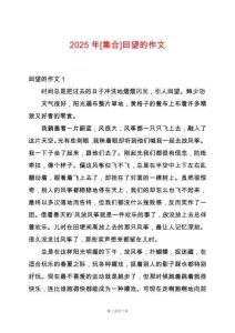 2025年[集合]回望的作文