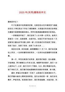 2025年(實(shí)用)磨煉的作文