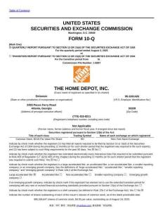 【SEC-2025行業研究報告】Form 10-Q HOME DEPOT INC.