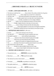 Unit11重點詞匯句子專項訓練（含答案）人教新目標版九年級全冊英語Unit 11 Sad movies make me cry