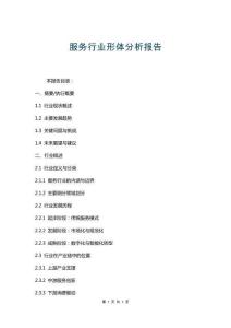 服務(wù)行業(yè)形體分析報(bào)告