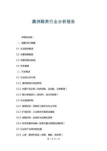 澳洲鞋類行業(yè)分析報(bào)告