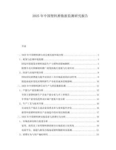2025年中國塑料撣數(shù)據(jù)監(jiān)測研究報(bào)告
