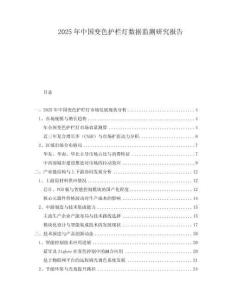 2025年中國變色護欄燈數(shù)據(jù)監(jiān)測研究報告