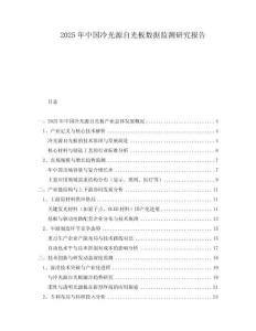 2025年中國冷光源自光板數(shù)據(jù)監(jiān)測研究報告