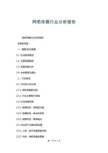 網(wǎng)吧傳媒行業(yè)分析報(bào)告