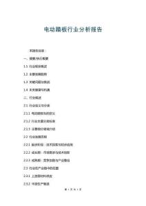 電動(dòng)踏板行業(yè)分析報(bào)告