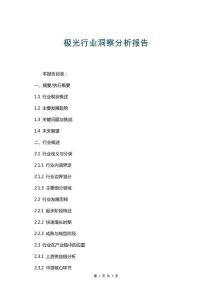 極光行業(yè)洞察分析報告