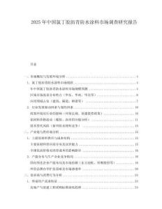2025年中國氯丁膠瀝青防水涂料市場調(diào)查研究報告