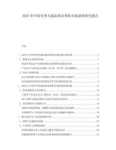 2025年中國冬季雪地防滑高幫鞋市場調(diào)查研究報告