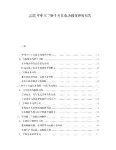 2025年中國(guó)DVD-5光盤市場(chǎng)調(diào)查研究報(bào)告