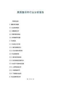 美國復印件行業分析報告