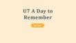 人教版（2024）七年級下冊Unit 7 A Day to Remember復(fù)習(xí)課件