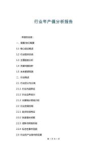 行業(yè)年產(chǎn)值分析報(bào)告