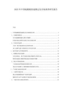 2025年中國硫酸根快速測定儀市場調(diào)查研究報告