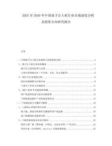 2025至2030年中國離子注入機(jī)行業(yè)市場深度分析及投資方向研究報告