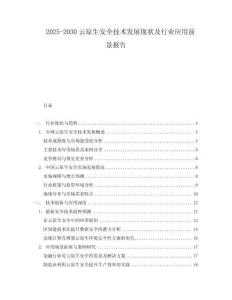 2025-2030云原生安全技術發展現狀及行業應用前景報告