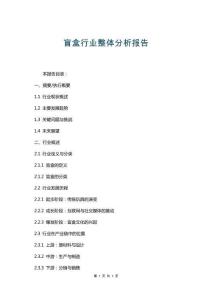 盲盒行業(yè)整體分析報(bào)告