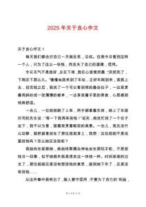 2025年關(guān)于良心作文