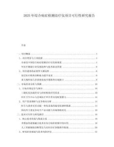 2025年綜合病癥檢測治療儀項目可行性研究報告