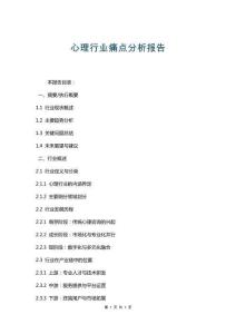 心理行業(yè)痛點分析報告