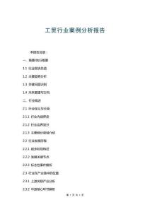 工貿(mào)行業(yè)案例分析報告