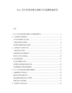 Fast芯片組垂直整合戰(zhàn)略與生態(tài)圈構建研究