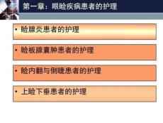 眼瞼疾病患者的護理