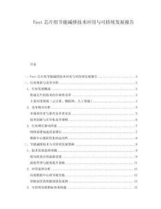 Fast芯片組節(jié)能減排技術(shù)應(yīng)用與可持續(xù)發(fā)展報告