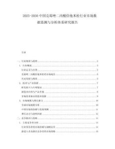 2025-2030中國克霉唑二丙酸倍他米松行業(yè)市場(chǎng)數(shù)據(jù)監(jiān)測(cè)與分析體系研究報(bào)告