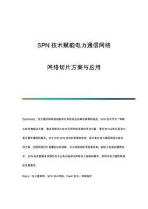 SPN技術(shù)賦能電力通信網(wǎng)絡(luò)：網(wǎng)絡(luò)切片方案與應(yīng)用