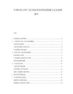 中國婦科LEEP刀行業(yè)技術(shù)培訓體系構(gòu)建與認證標準報告