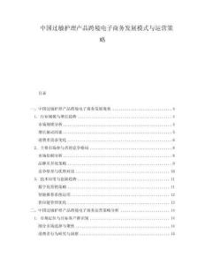 中國過敏護理產(chǎn)品跨境電子商務(wù)發(fā)展模式與運營策略
