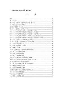 論公司法對中小股東權(quán)益的保護