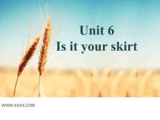4Is this your skirt-英語課件
