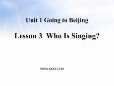 Lesson 3 Who Is Singing-英語課件