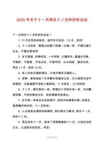 2025年關(guān)于十一月再見十二月你好的說說