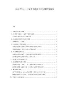 2025年24-二氟苯甲酸項目可行性研究報告