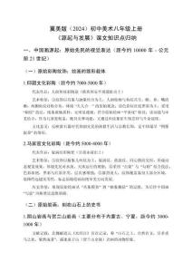 冀美版（2024）初中美術八年級上冊《源起與發展》課文知識點歸納