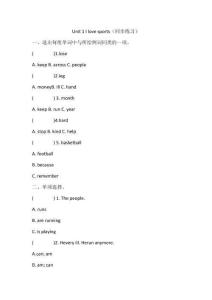 Unit1 I love sports同步練習(xí)（含答案）