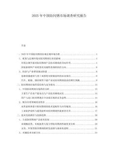 2025年中國(guó)防閃銹市場(chǎng)調(diào)查研究報(bào)告