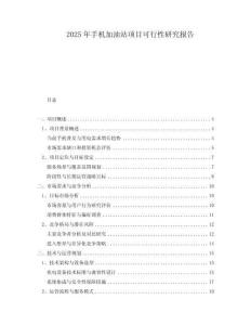 2025年手機加油站項目可行性研究報告