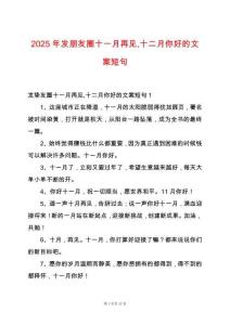 2025年發(fā)朋友圈十一月再見十二月你好的文案短句