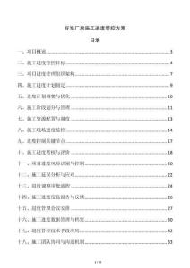 標準廠房施工進度管控方案