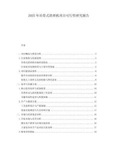 2025年吊帶式清理機項目可行性研究報告
