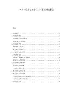 2025年空芯電抗器項(xiàng)目可行性研究報(bào)告