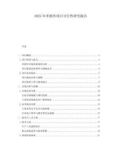 2025年單股紗項目可行性研究報告