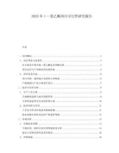 2025年１—萘乙酮項目可行性研究報告