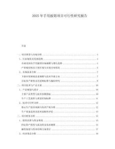 2025年手用扳鉗項(xiàng)目可行性研究報(bào)告